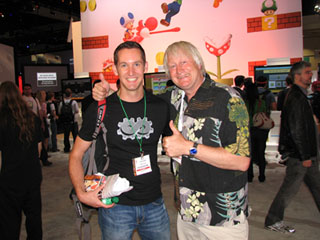 Charles Martinet at the Nintendo booth