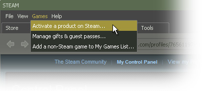 activate retail game on steam